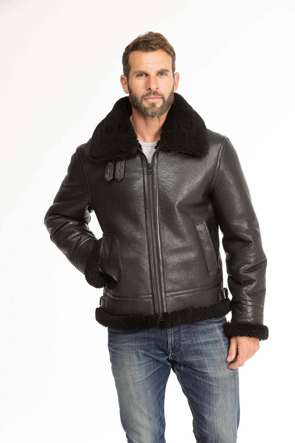 blouson bombardier homme mouton noir reagan  (12)