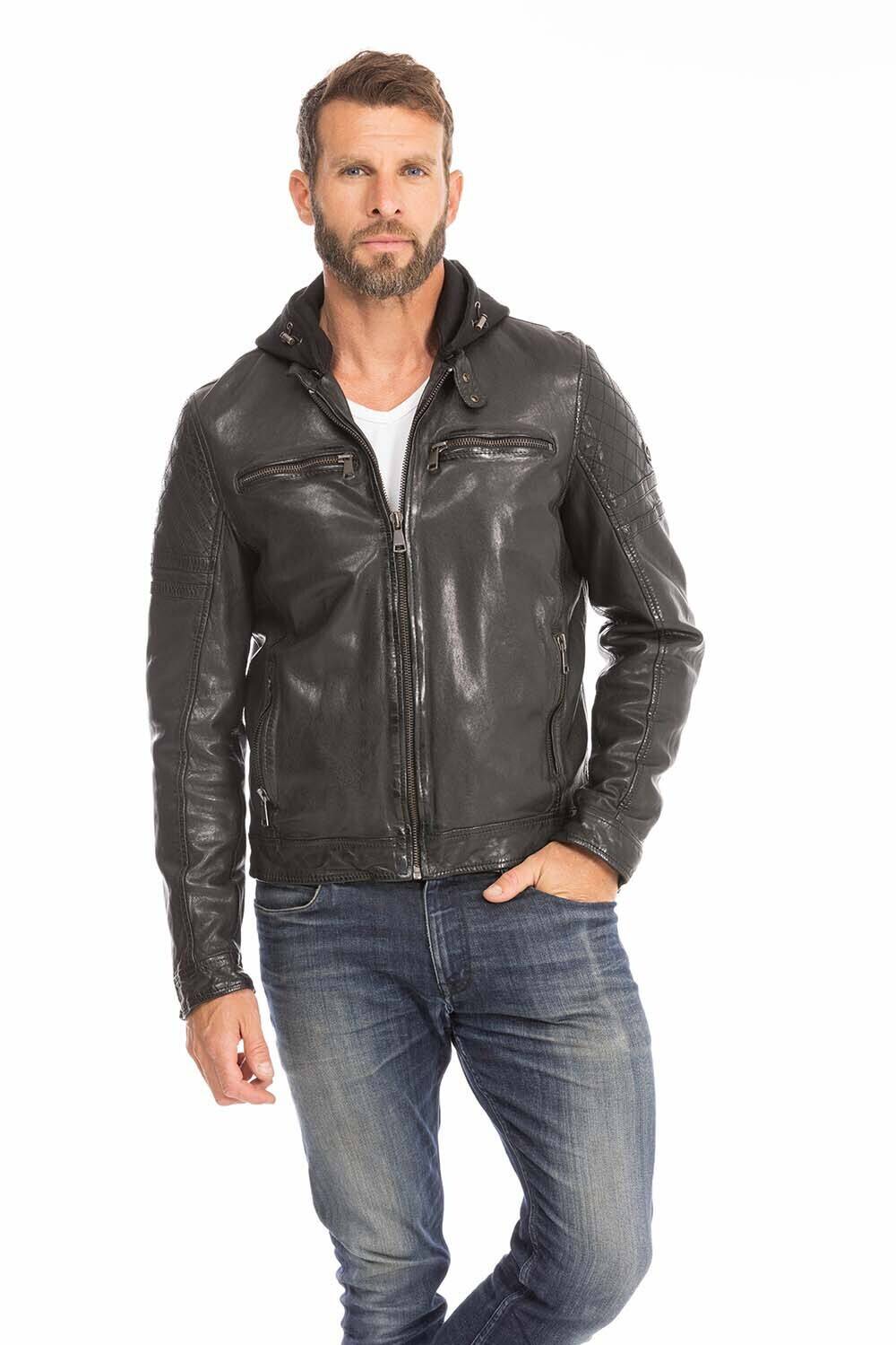 blouson cuir homme agneau noir ryde redskins (12)