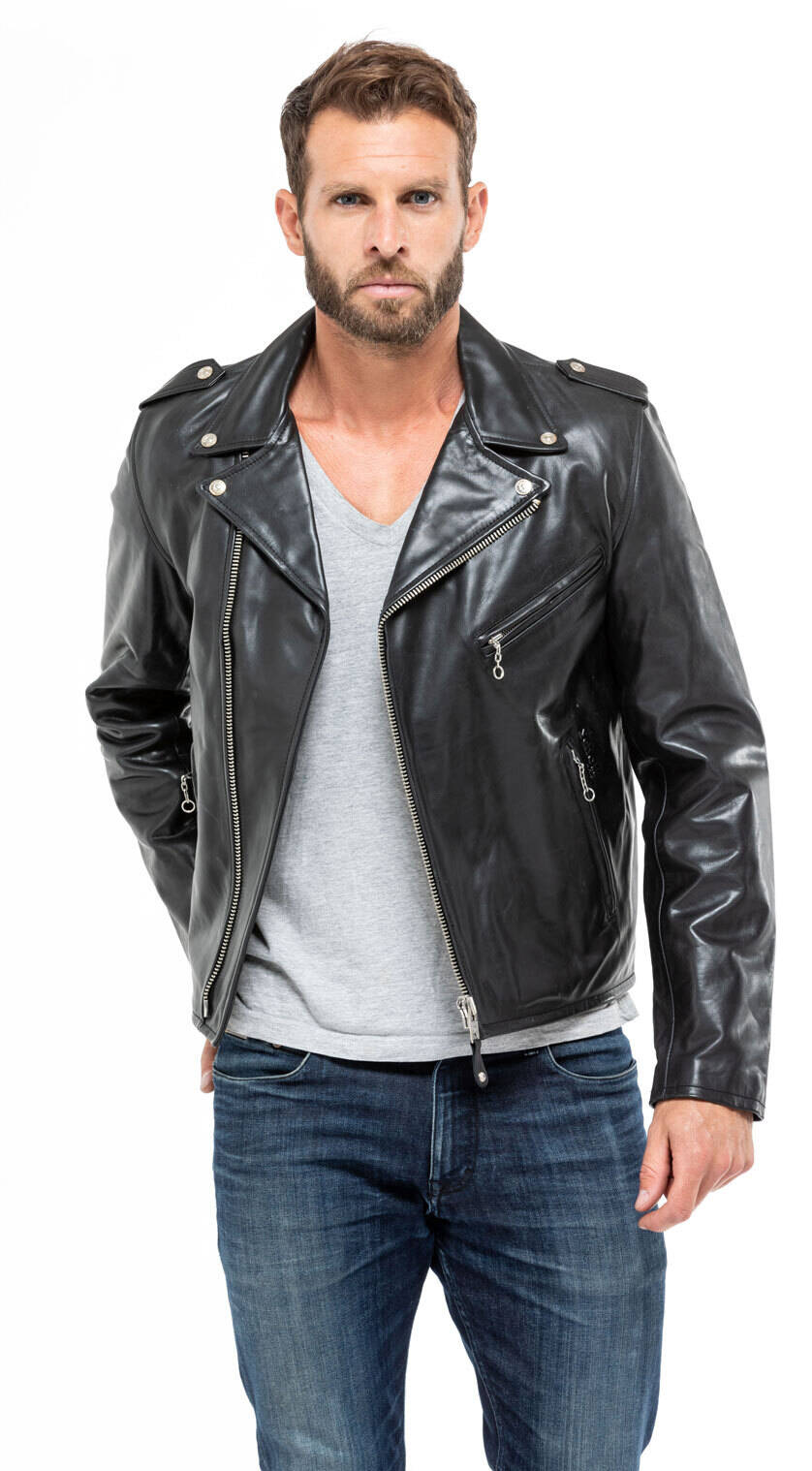 blouson cuir homme vachette noir lc 1140icon perfecto schott mannequin (1)