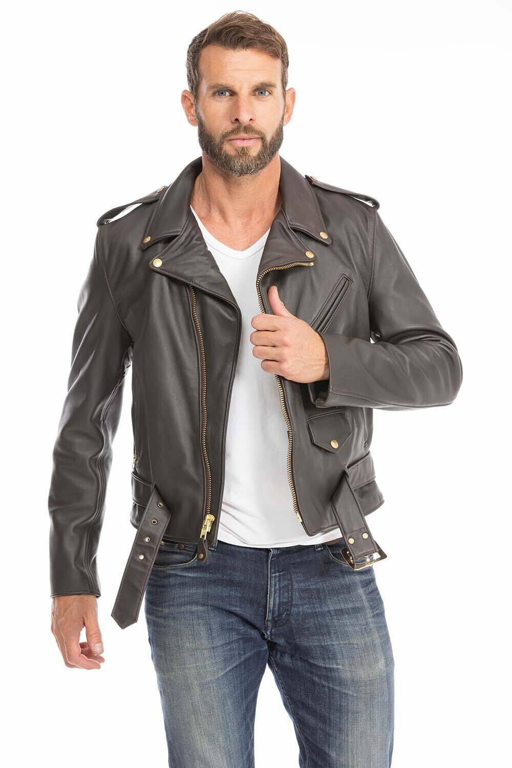 blouson perfecto cuir homme marron schott 618 (4)