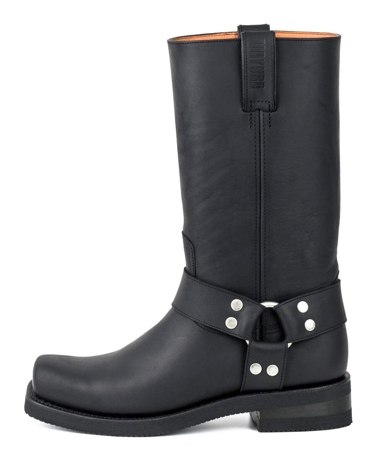 bottes cuir biker mayura crazy old negro réf 101 (3)