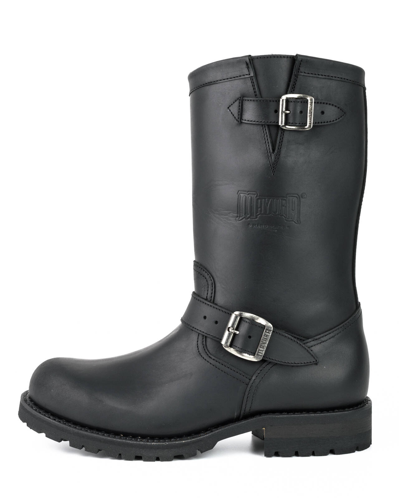 bottes cuir biker mayura crazy old negro réf 216 (2)