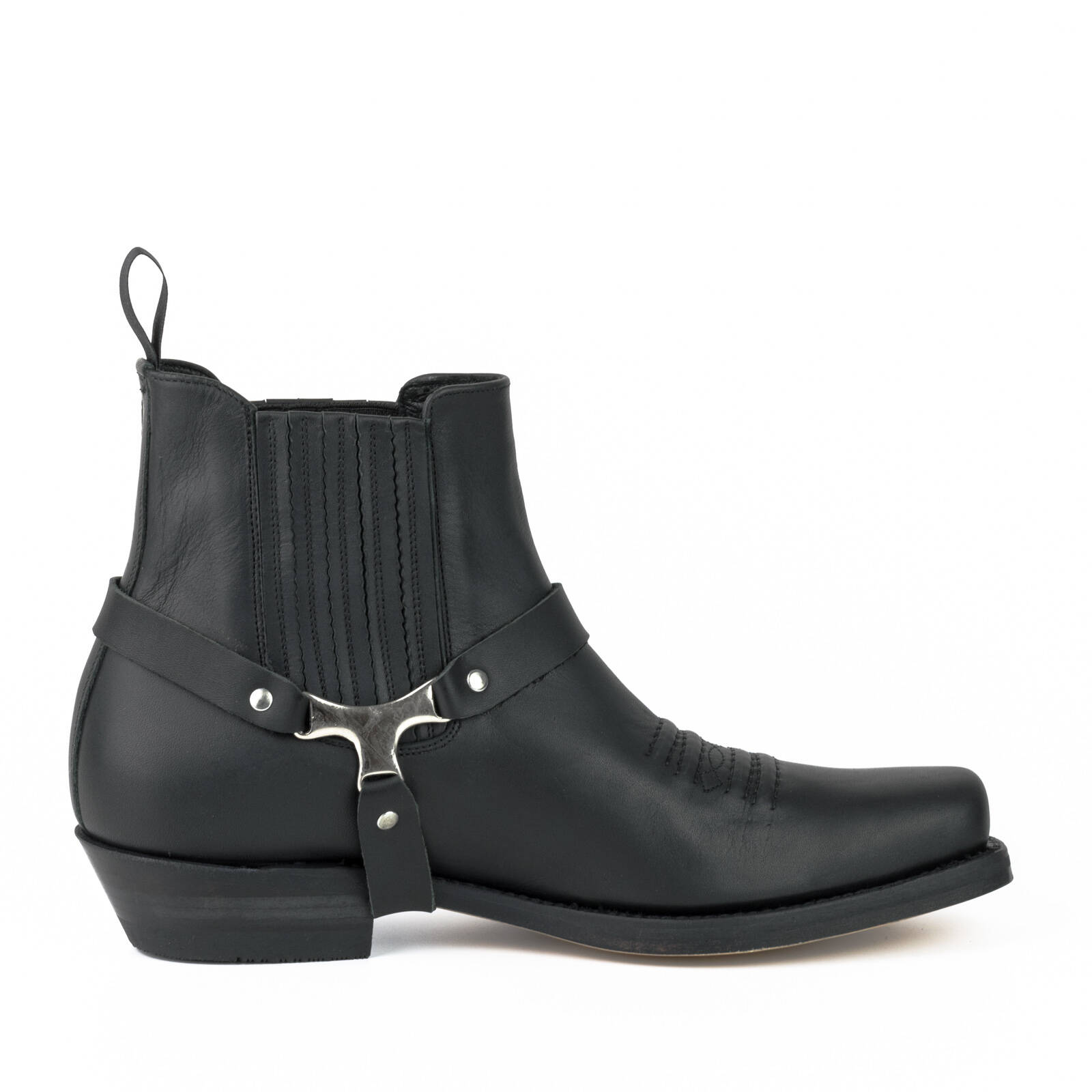 bottines cuir biker mayura pull grass negro réf 238  (7)