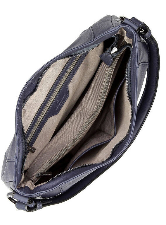 maroquinerie femme sac cuir 415373 bleu nuit doublure