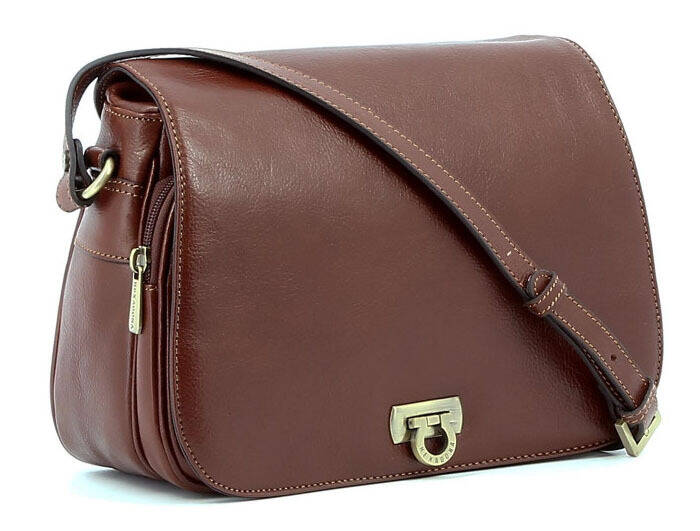 maroquinerie femme sac cuir vachette 111806 marron biais