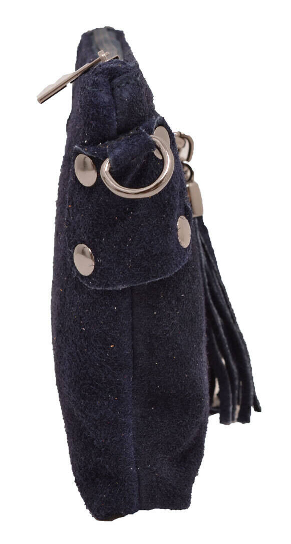 Pochette cuir vachette bleu navy tianna sac cuir  biais