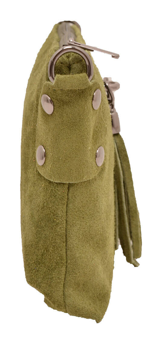 Pochette cuir vachette vert tianna sac cuir  biais