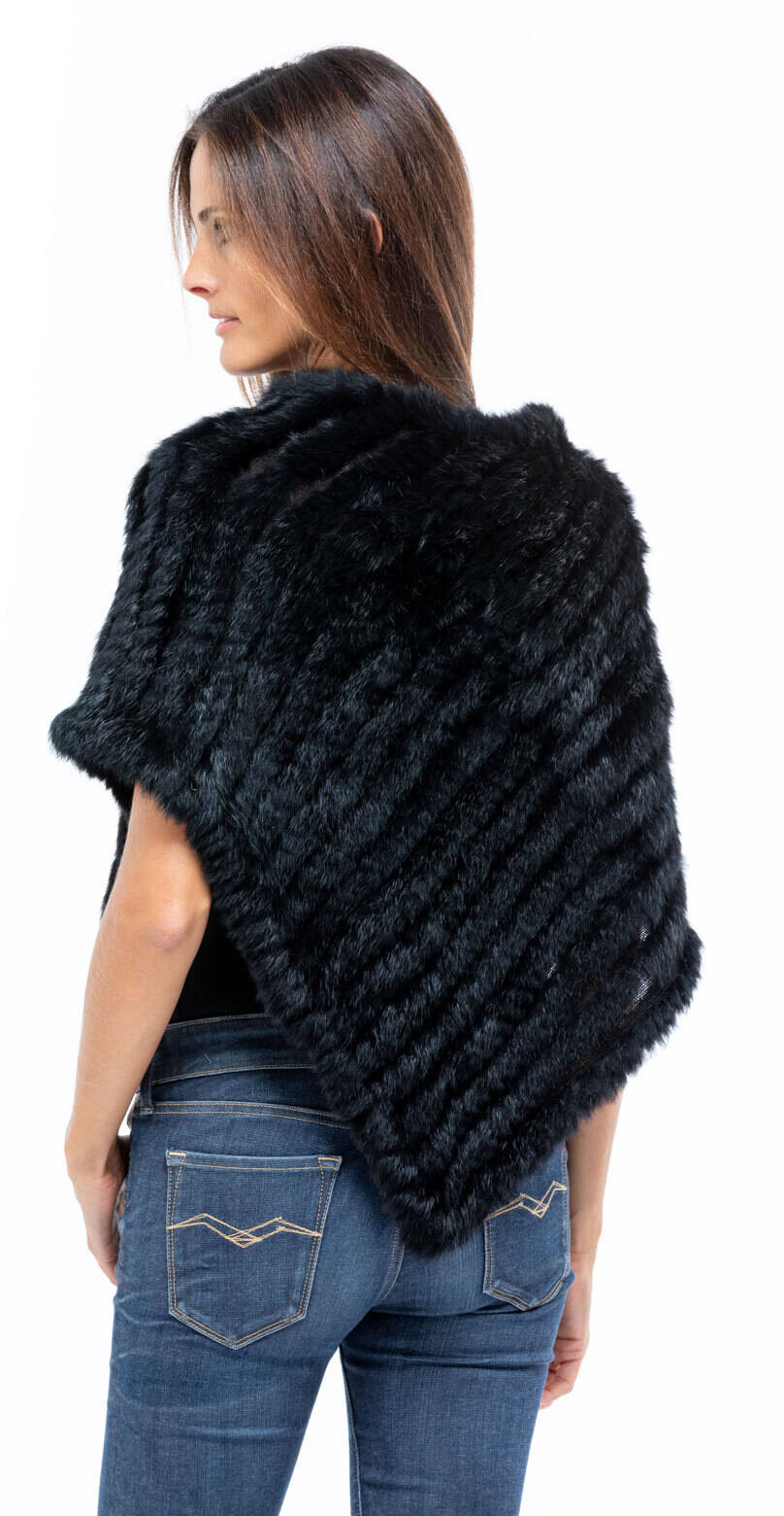 poncho fourrure lapin 6034 chaud hiver mannequin (12)