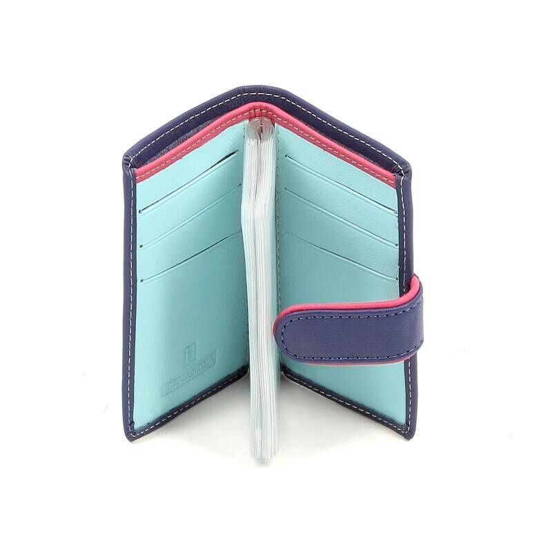 porte-carte-en-cuir-de-vachette-227375 bleu ouvert