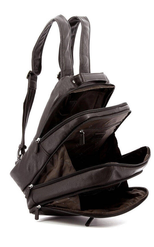 sac à dos cuir 462539 marron ouvert