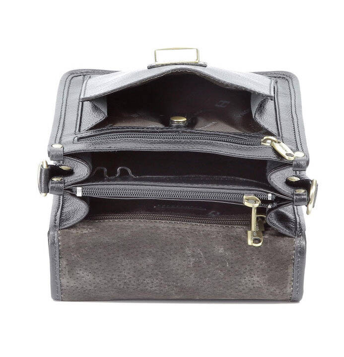 sacoche cuir noir 111942 ouvert