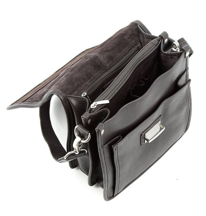 sacoche cuir noir 463892 ouvert