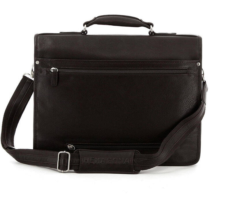 serviette cuir vachette hexagona 469545 marron fonce  (2)