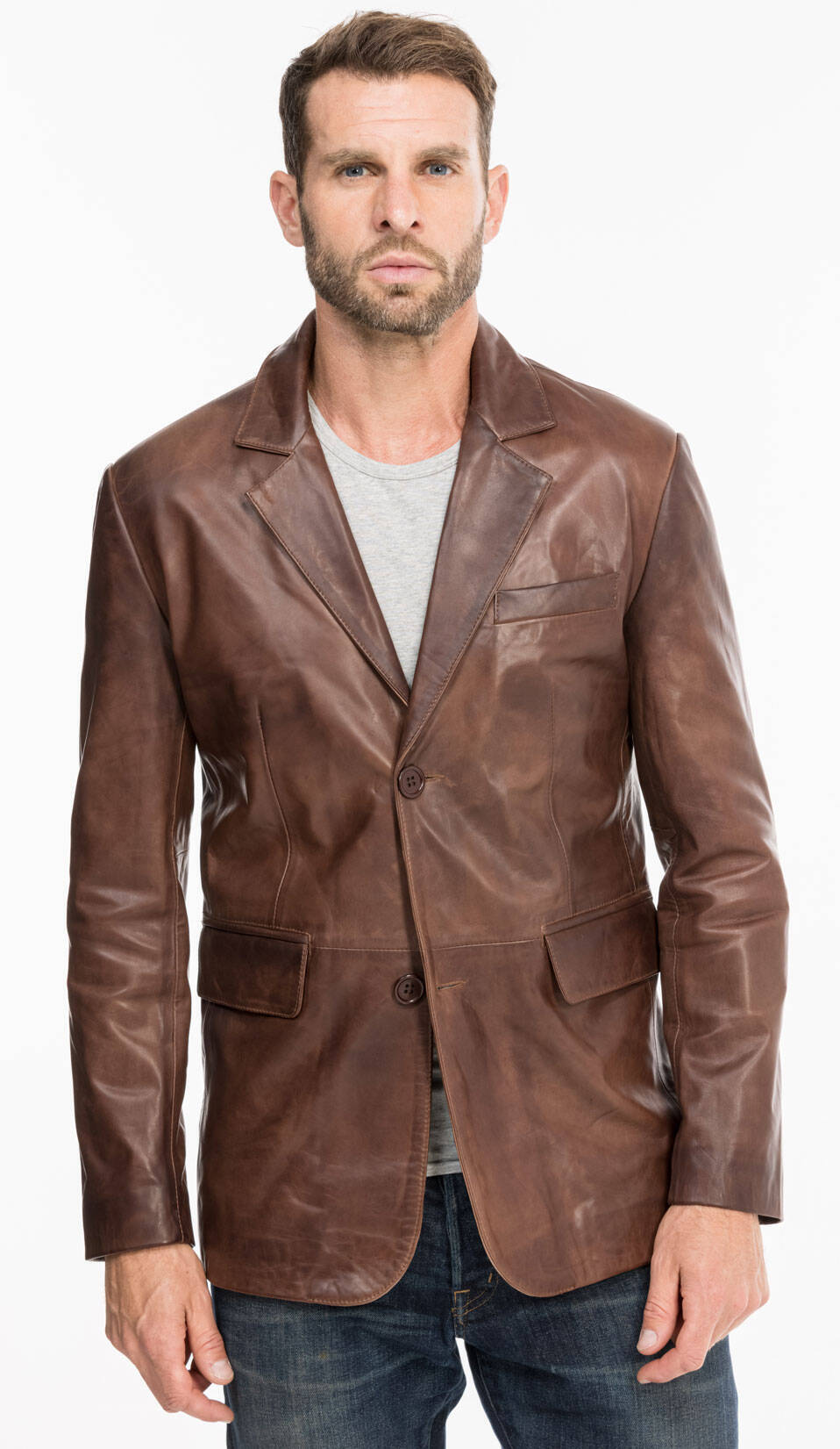 Giacca in pelle da uomo c 469