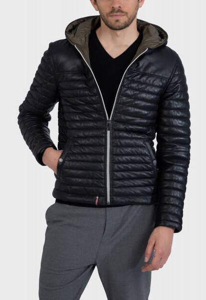 aurelien-ref-61814-noir-doudoune-en-cuir-veritable