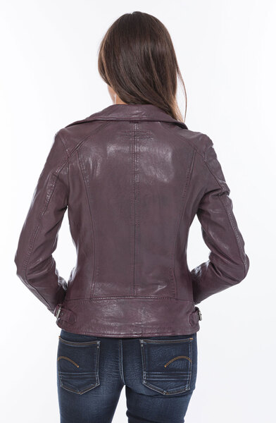 blouson cuir femme agneau prune 62065 style perfecto  (4)