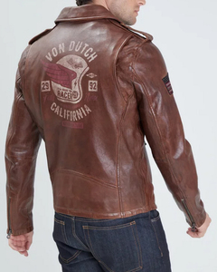 blouson cuir homme biker style perf von dutch 102066 (12)