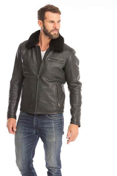 blouson cuir homme noir 102439 (14)