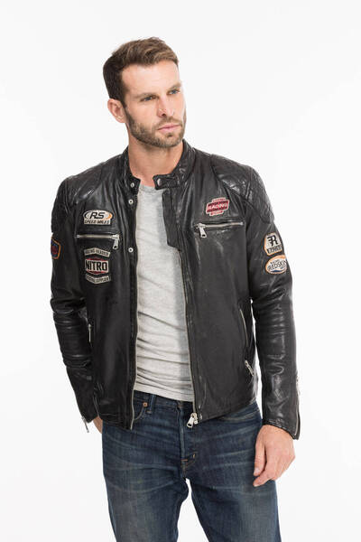 blouson cuir homme redskins noir r�f 132 (2)