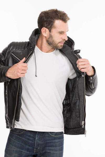 blouson cuir homme redskins r�f 136 noir byron  (5)