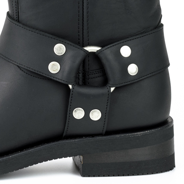 bottes cuir biker mayura crazy old negro réf 101 (5)
