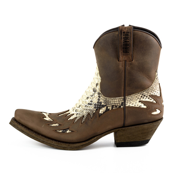 bottes cuir mayura cowboy crazy old sadale piton natural réf 211 (2)
