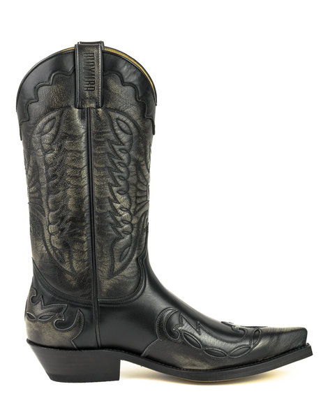 bottes cuir mayura cowboy milanelo bone pull oil negro réf 121 (7)