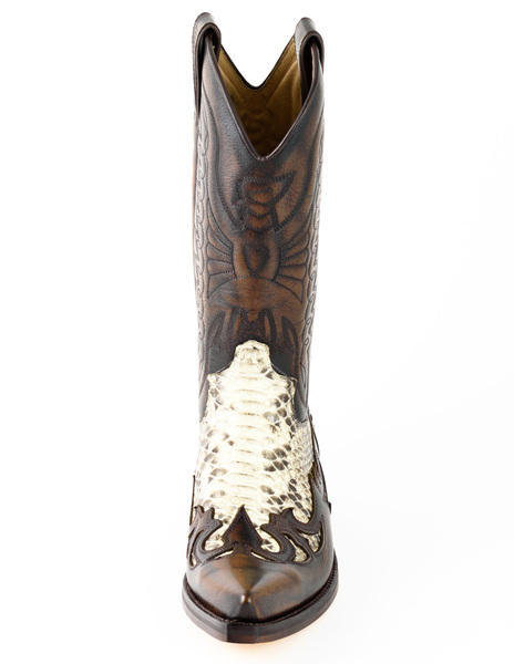bottes cuir mayura cowboy milanelo zamora piton natural réf 125 (5)