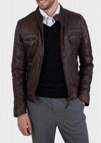 casey-ref-60901-marron-blouson-en-cuir-veritable