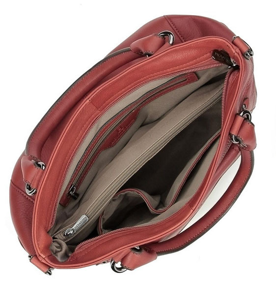 maroquinerie femme sac cuir 414719 carmin doublure