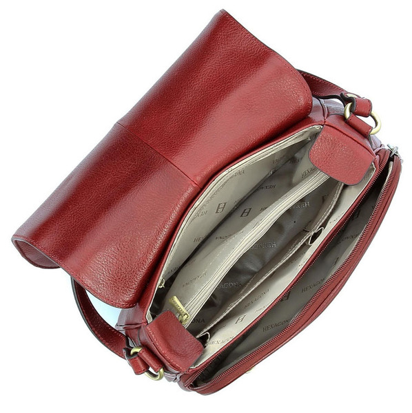 maroquinerie femme sac cuir vachette 111806 carmin doublure