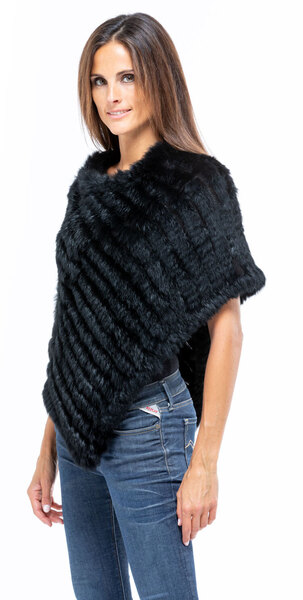 poncho fourrure lapin 6034 chaud hiver mannequin (15)