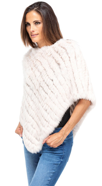 poncho fourrure lapin oakwood 6034 couleur poudre (2)