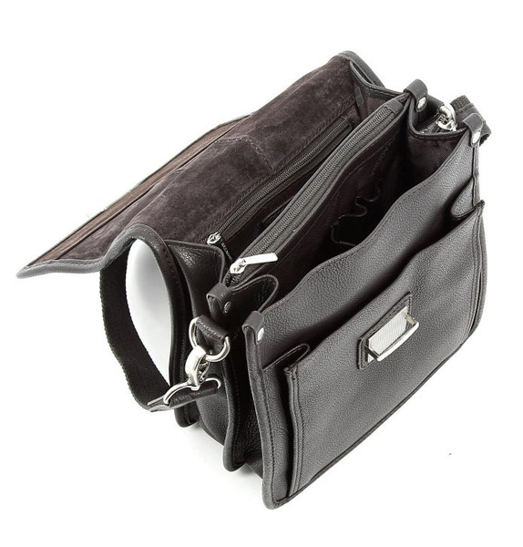 sacoche cuir noir 463892 ouvert