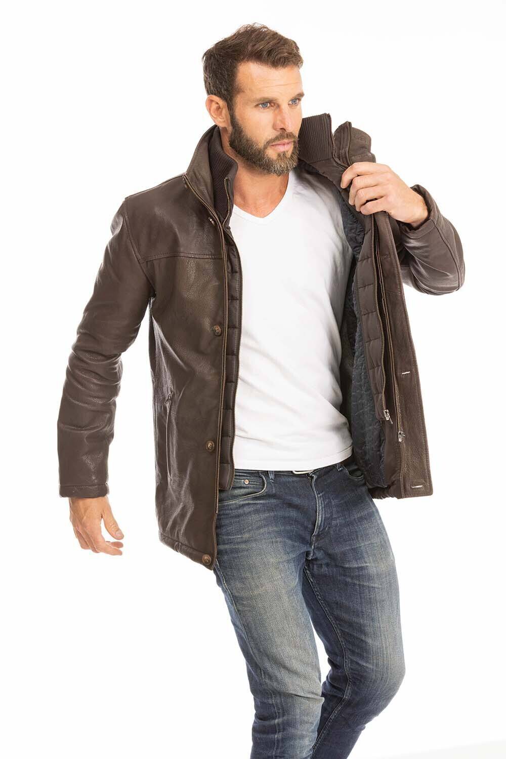trois quart cuir homme marron logan (12)