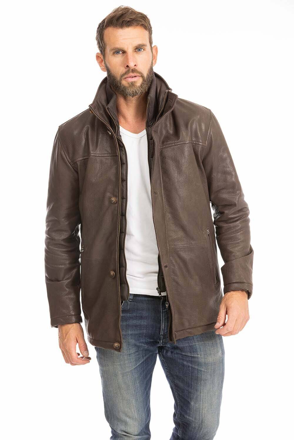trois quart cuir homme marron logan (6)